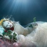Sleeping Beauty, underwater womens fashion editorial for FT mag